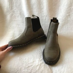 Olive Suede Chelsea Doc Martens
